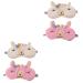 Gatuida 4 Pcs Sherpa Fleece Eye Mask Eye Patch for Adults Blindfold for Adult Eye Patches for Adults Sleep Mask Kids Travel Sleeping Eye Mask Child Airplane Animal Plush Fabrics