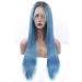 Hairpieces Natural Silky Long Straight Hair Lace Front Wig 2 Tonecolor Gradient Heat Resistant Fiber Synthetic Hair for Ladies Daily Cosplayeen Party 18in 14 in