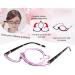Bavooty Makeup Reading Glasses - Rotatable Single Lens Presbyopia & Hyperopia Solutions for Women - Brown 2.00 - Buy Online on GoSupps.com