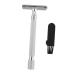 Minkissy manual razor safety Double face razor Adjustable safety razor Double razor Bart eyebrow trimmer old pocket white The head is a zinclegation white 10.3x4cm
