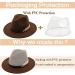 HUDANHUWEI Women's Wide Brim Fedora Panama Hat - Coffee-1 - Buy Online on GoSupps.com