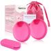 Cliunt menstrual disc menstrual disc reusable menstrual cups made of silicone tampon alternative up to 12 hours for light or strong currents (pink s+l)