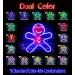 ST16s33-fnu0150-rb Gingerbread Man LED Neon Sign - Dual Color Red & Blue Silicone Perfect Holiday Decor - International Shipping Available - Buy Online on GoSupps.com