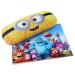 Paule & Knopf Funny children's hard case with laughing Minion and matching microfibre cloth