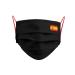 Cencibel Smart Casual Mask with Spanish Flag Small Black Background Black One size