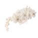 Handmade Bridal Hair Side Comb Clip | Tulle Wedding Headpiece & Accessories - White - Buy Online on GoSupps.com