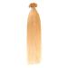 Blonde Keratin Bonding Extensions 100% Remy Real Hair Human Hair - 25x 1g 45cm smooth strands - Long hair with keratin Bondings U -Tip hair compression color:#24 Blond