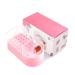 2 in 1 Nail Drill Bits Holder Nail Drill Bits Cleaning Brush Case 30 Holes Nail Art Drill Bits Stand Display Storage Box Nail Drill Bit Storage Box Nail Drill Bit Display Stand Nail Drill Bit Rack 30 Pink