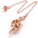Crystears Rose Gold Copper Filigree Pendulum - Spiritual Jewelry for Divination & Reiki Healing - Buy Online on GoSupps.com