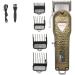Hair Clippers for Men All-Metal Hair Clipper LCD Digital Display Electric Clipper Hair Salon Oil Head Push Gradient Mens Shaving Head (Color : Gold)