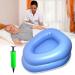 2PCS Washable Household Inflatable Bedpan Elderly Patients Care Anti Bedsore Air Cushion Potty Blue for Elderly 2Inflatable Bedpan