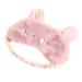 Plush Eye Mask for Sleep Cute Cartoon Cat Bunny Animal Furry Sleeping Mask Half Face Sleep Mask Blindfold Eyeshade Eye Cover for Travel Meditation Nap (Pink)