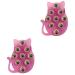 minkissy 2 Pieces Body Steel Back Shape Pink Tool He Nine Beads Massager for Neck Ball Massage Cat