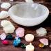 Selenite Cleansing Bowl 8cm - Spiritual Energy Healing Tool for Reiki, Angels, and Meditation - Handmade White Natural Crystal Storage and Decoration Piece - Buy Online on GoSupps.com