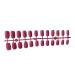 rongweiwang 24 Pieces Fake Nails Press on Flat-end Artificial Nail Tips Elegant DIY Accessory Beauty Kit Manicure Decoration rose red