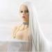 BGHJUE African Wig - Long White Straight Synthetic Lace Front Wig for Black Women | Soft Heat Resistant Hair - Buy Online on GoSupps.com