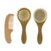 FRCOLOR 3pcs Bath Brush Set Baby Bath Brush Scalp Scrubber Combs for Kids Shower Brush Comb Handle Shower Brush Body Scrub Shower Brush Baby Hair Brush Comb Woolen Brush Baby Comb Wooden