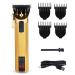 Hair Clippers for Men Professional Men Electric Hair Clipper Four Gears Adjustable Metal Body Razor Oil Head Haircut LED Rechargable Hair Cutter (Color : Gold)