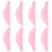 Healeved 4 Pairs Lash Lift Rods Silicone Pads Eyelash Shields for Perm Curls Kits Silicone Eyelash Pads for Eyelashes Makeup Tool Reusable Lash Lifting Pads Pink