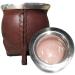 Ceramic Leather Mate Cup with Bombilla for Traditional Yerba Mate Drinking - Buy Online on GoSupps.com