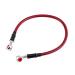 Brake Oil Hose Line Universal Motorcycle Brake Oil Hose Fuel Hose Line Connector Stainless Steel Braided (45CM red)