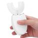 U Shaped Toothbrush For Adult Automatic Cleaning Toothbrush Oral Care Tool Tooth Cleaner Electric Sonic Toothbrush With Food Grade Silicone Brush Head Adults Automatic Toothbrush (White)
