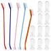 SourceTon Set of 15 Pet Toothbrush Set 5 Dual Headed Toothbrush Dog Toothbrush and 10 Finger Toothbrush for Dental Care of Dog & Cat