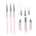 3pcs Nail Art Dotting Liner Brush Set with Rhinestone Handle - Pink Manicure Tools - Buy Online on GoSupps.com