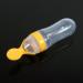 Baby Feeding Spoon - Silicone Squeeze Spoon for Rice Cereal Fruits & Purees | Portable 90ml Feeder for Infants & Toddlers (Yellow) - Buy Online on GoSupps.com