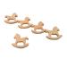 Alenybeby 2pcs Wooden Trojan Horse Teething Necklace | Natural Beech Animal Shape Nursing Pendant | Handmade DIY Accessory for Babies - Buy Online on GoSupps.com