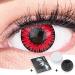Red Anime Werewolf Contact Lenses | Opaque Circle Lenses for Cosplay | Intense Colors | Free Lens Containers | Perfect for Halloween & Carnival - Buy Online on GoSupps.com