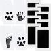 Baby handprint and footprint set 8 PCs baby footprint set baby impression set for newborns paw print set dog paw print set cat clean touch stamp pillow for baby shower black 8 pieces