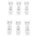 6 pieces of cat snack clips with anti-slip strips and handle strong metal spring for firm hold versatile food pocket and snack clip for clothing and documents (white)