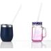 ALINK 12-Pack 10.5 Reusable Clear Plastic Straws with Cleaning Brush - Eco-Friendly Tumbler Straws for Drinks - Pack of 12 - Buy Online on GoSupps.com
