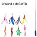Cat Fishing Rod Toy Cat Feather Toys With Retractable Teaser Interactive Cat Wand Toys Flirt Pole Cat Toys for Indoor Cats Adult Kitten for Play Exercise Activity & Fun 8 Pcs Replacement Refills - Buy Online on GoSupps.com