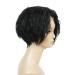 Buy SHIYID African American Wigs Asymmetric Oblique Bangs Black Short Curly Synthetic Full Wig for Natural Look Fast International Shipping - Buy Online on GoSupps.com
