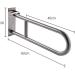 Bathroom Grab Bar Safety Support Rail Bathroom Safety Grab Bar Non-slip Handrail Stainless Flip-Up Screw-In Bathroom Grab Bar Suitab - Buy Online on GoSupps.com