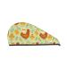 Cute Chicken and Chicks Microfiber Hair Towel Soft Super Absorbent Hair Towel Wrap for Women Coral Velvet Quick Dry Hair Cap for Long Curly and Thick Hair