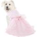 Luxury Dog Wedding Dress - Stylish Pink Puppy Skirt & Evening Dresser for Small Dogs | Perfect Summer Bowknot Outfit for Little Girls - Buy Online on GoSupps.com
