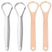 SSKHE 4 Pack Tongue Cleaner Stainless Steel Tongue Scraper Metal Tongue Scraper for Adults Used for Freshening Breath