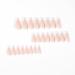 Justotry 24pcs White French Press On Nails - Glitter Line Ballerina Artificial Nails for Women | Beautiful Medium Fake Nails - Buy Online on GoSupps.com