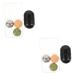 Fomiyes 2 sentences ball made of volcanic stone scooter-eye massage beauty roller for the face beauty jade face massage roller beauty facial scooter tension volcanic stone cosmetics 4.5x2.6cccmx2pcs blackx2st