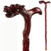 Wooden Cane Solid Walking Stick Crutch Solid Wood Mahogany Walking Stick for The Old Old Walking a Walking Stick Cane Wood Cane Walker Elderly Birthday Gift for Elderly Seniors