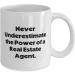 Real estate agent Gifts For Men Women Never Underestimate the Power Cute Real estate agent 11oz 15oz Mug Cup From Team Leader Real estate agent gag gifts Funny real estate agent gift ideas  - Buy Online on GoSupps.com