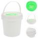 Veemoon 1-Liter White Plastic Bucket with Handle & Cover - All-Purpose Food Storage Solution - Buy Online on GoSupps.com
