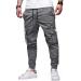 Elegancity Mens Cargo Trousers Casual Jogger Work Pants Regular Fit Drawstring Sweatpants Sports Bottoms with Pockets (38-46) 38 A-gray