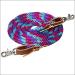WEAVER Leather Drawstring Reins 5/8 x 8 - Bright Rose Purple & Turquoise | Premium Quality Equestrian Gear for All Riders - Buy Online on GoSupps.com