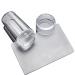 Aoseahess Clear Jelly Soft Silicone Nail Art Stamping Stamper with Cap Scraper Image Plate Manicure Tools DIY Polish Kit (1PCS Nail art set)