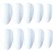 Justotry 24 Pcs Almond Short False Nails - Glossy Beige White French Press On Nails - Trendy Fake Nails with Nail Glue - Oval Medium Stick On Nails for Women - Nail Art - Buy Online on GoSupps.com