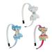 Minkissy sequins grinding frontal ligaments glitter hair tires with rainbows bow loop knot teeth plastic hair straps for children and girls 3 pieces (pattern 4) Image 2
